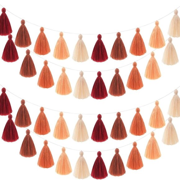 Other - 4 Pieces Tassel Garland for Classroom Boho Pastel Garland Tassel Banners Decorat